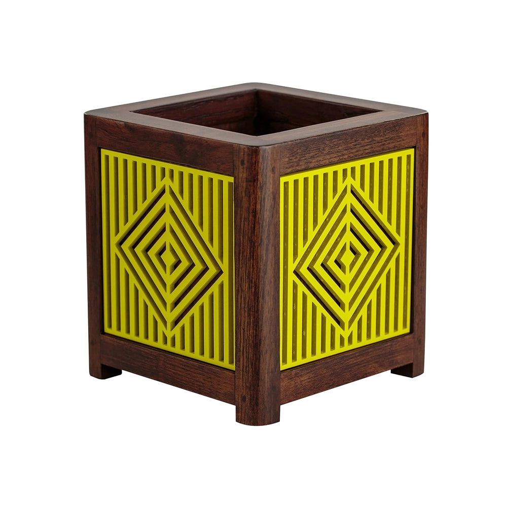 Point of Hue QUBO Lime Burst Liner Planter Pot